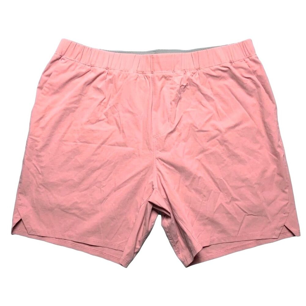 Wellen XL Salmon Pink Men's Athletic Shorts Lined Zipper Pocket Drawstring